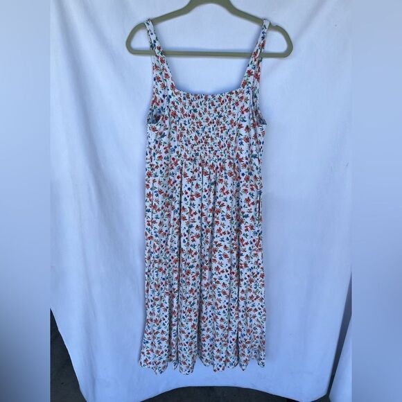 Old Navy Floral Midi Dress Linen Blend size Large - Picture 7 of 8